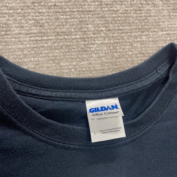 Vtg "NEVER UNDERESTIMATE THE POWER OF STUPID PEOPLE IN LARGE GROUPS " Mens L Tee - Picture 2 of 8